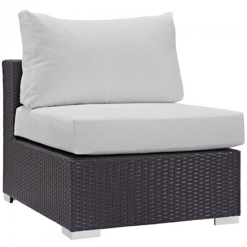 Modway EEI-1910-EXP-WHI Convene Outdoor Patio Armless In Espresso White 1 Modway EEI-1910-EXP-WHI Convene Outdoor Patio Armless In Espresso White -Legacy Shop eei 1910 exp whi