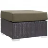Modway EEI-1911-EXP-MOC Convene Outdoor Patio Fabric Square Ottoman In Espresso Mocha