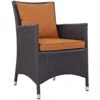 Modway EEI-1913-EXP-ORA Convene Dining Outdoor Patio Armchair In Espresso Orange