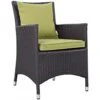 Modway EEI-1913-EXP-PER Convene Dining Outdoor Patio Armchair In Espresso Peridot