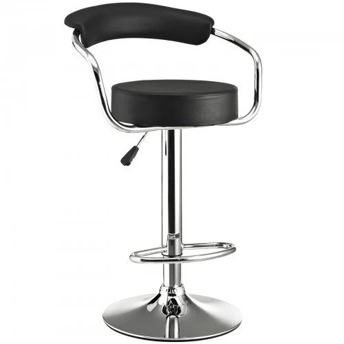 Modway EEI-192-BLK Diner Bar Stool In Black 1 Modway EEI-192-BLK Diner Bar Stool In Black