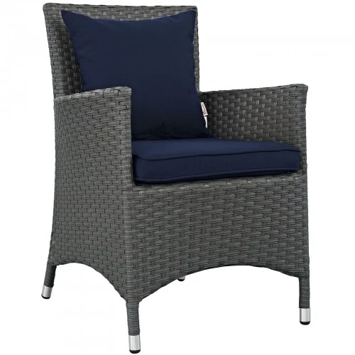 Modway EEI-1924-CHC-NAV Sojourn Dining Outdoor Patio Sunbrella Armchair In Canvas Navy 1 Modway EEI-1924-CHC-NAV Sojourn Dining Outdoor Patio Sunbrella Armchair In Canvas Navy
