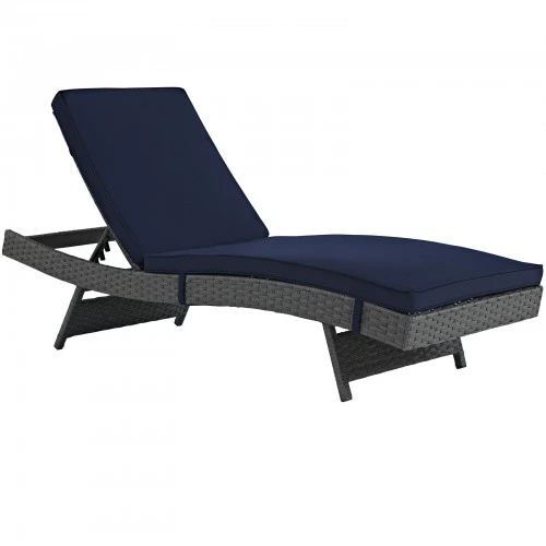 Modway EEI-1985-CHC-NAV Sojourn Outdoor Patio Sunbrella Chaise In Canvas Navy 1 Modway EEI-1985-CHC-NAV Sojourn Outdoor Patio Sunbrella Chaise In Canvas Navy