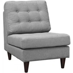 Modway EEI-2140-LGR Empress Lounge Chair In Light Gray