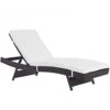 Modway EEI-2179-EXP-WHI Convene Outdoor Patio Chaise In Espresso White