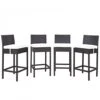 Modway EEI-2218-EXP-WHI-SET Convene 4 Piece Outdoor Patio Pub Set In Espresso White