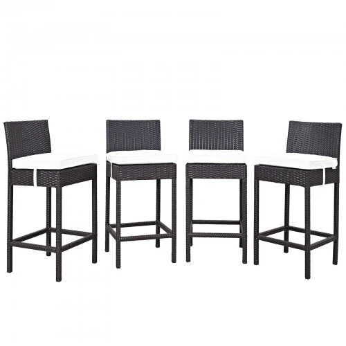 Modway EEI-2218-EXP-WHI-SET Convene 4 Piece Outdoor Patio Pub Set In Espresso White 1 Modway EEI-2218-EXP-WHI-SET Convene 4 Piece Outdoor Patio Pub Set In Espresso White