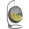 Modway EEI-2273-GRY-PER Hide Outdoor Patio Swing Chair In Gray Peridot