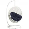 Modway EEI-2273-WHI-NAV Hide Outdoor Patio Swing Chair In White Navy