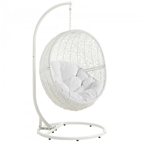 Modway EEI-2273-WHI-WHI Hide Outdoor Patio Swing Chair With Stand In White 1 Modway EEI-2273-WHI-WHI Hide Outdoor Patio Swing Chair With Stand In White