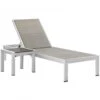 Modway EEI-2475-SLV-GRY-SET Shore 2 Piece Outdoor Patio Set In Silver Gray