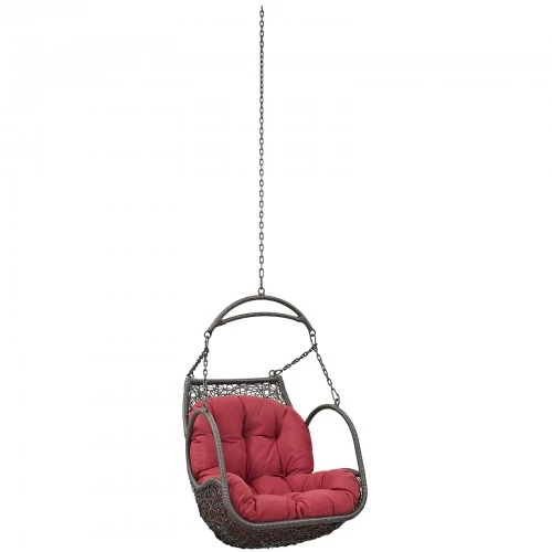 Modway EEI-2659-RED-SET Arbor Outdoor Patio Swing Chair Without Stand In Red 1 Modway EEI-2659-RED-SET Arbor Outdoor Patio Swing Chair Without Stand In Red