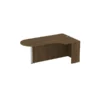 PL133R 71" BULLET WITH CORNER EXTENSION- RIGHT MODERN WALNUT