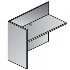 Office Star KEN-125-MAH 48" Kenwood Reception Return Shell In Mahogany