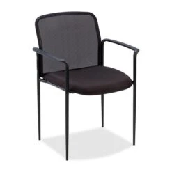 Lorell Reception Side Chair 23-3/4" X 23-1/2" X 33" Black LLR69506