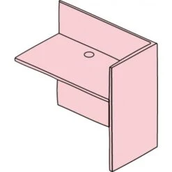 Regency LRDRT4724CH Legacy Reception Desk Return Shell In Cherry