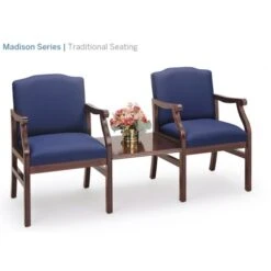Lesro Madison M2211G5 Two Armed Chairs With Connecting Center Table