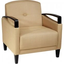 Ave Six MST51-C28 Main Street Woven Wheat Chair With Interlace Weave Fabric And Espresso Finish Wood Accents By Ave Six