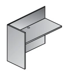 Office Star NAP-125-MAH Napa Reception Return Shell In Mahogany