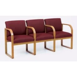 Lesro Contour R3301G3 Three Seater, With Center Arms Or 3 Seat Sofa, Sled Base