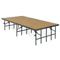 National Public Seating S3632HB 36" Wide Stage Medium Hardboard Surface In Black