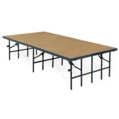 National Public Seating S368HB 36" Wide Stage Medium Hardboard Surface In Black