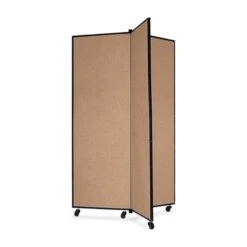 ScreenFlex Tower Display Mobile 3 Panel 36" X 36" X 69" Oatmeal SCXCDS603CO
