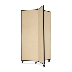 ScreenFlex Tower Display Mobile 3 Panel 36" X 36" X 69" Wheat SCXCDS603CW