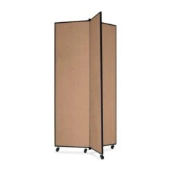 ScreenFlex Tower Display Mobile 3 Panel 36" X 36" X 77" Oatmeal SCXCDS683CO