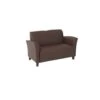 Office Star Furniture Eco Leather Loveseat Chair Mocha/Cherry SL2272EC9