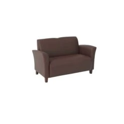Office Star Furniture Eco Leather Loveseat Chair Mocha/Cherry SL2272EC9