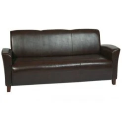 Office Star Furniture Eco Leather Sofa Chair Mocha/Cherry SL2273EC9