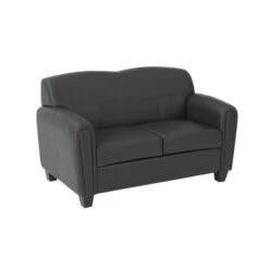 Office Star Furniture Faux Leather Loveseat Espresso/Cherry SL2572U1