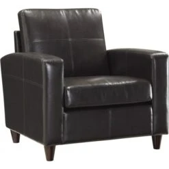 Office Star Furniture Lounge Seating Espresso Eco Leather Club Chair With Espresso Finish Legs SL2811-EC1