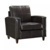 Office Star Furniture Lounge Seating Black Eco Leather Club Chair With Espresso Finish Legs SL2811-EC3