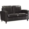 Office Star Furniture Lounge Seating Espresso Eco Leather Loveseat With Espresso Finish Legs SL2812-EC1