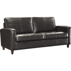 Office Star Furniture Lounge Seating Espresso Eco Leather Sofa With Espresso Finish Legs SL2813-EC1