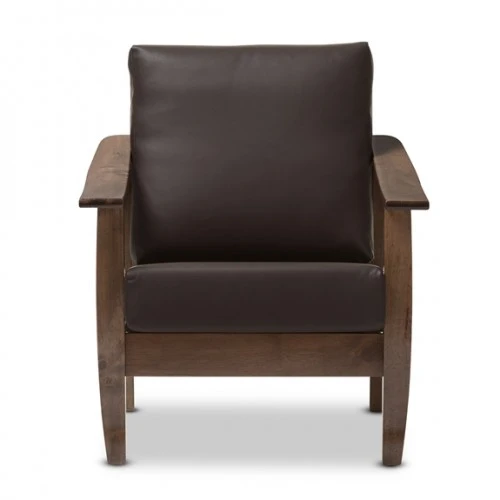 Baxton Studio SW3656-Dark Brown/Walnut-M17-CC Pierce Modern 1-Seater Lounge Chair 1 Baxton Studio SW3656-Dark Brown/Walnut-M17-CC Pierce Modern 1-Seater Lounge Chair