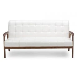 Baxton Studio TOGO SF-109-545 Mid-Century Masterpieces Sofa In White