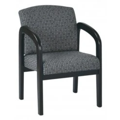 Officestar WD388-K102 Espresso Finish Wood Visitor Chair In Ash