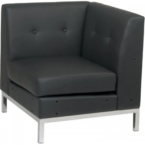 Office Star Wall Street Corner Chair Black Faux Leather WST51C-B18 1 Office Star Wall Street Corner Chair Black Faux Leather WST51C-B18