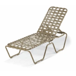 Clearwater Cross Strap Armless Chaise Lounge, Telescope 8W30