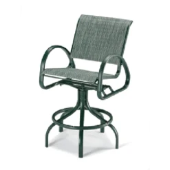 Telescope Casual Aruba Counter Height Swivel Chair, Outdoor Sling Counter Cafe Chair