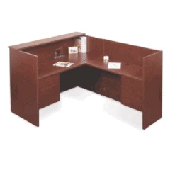 L Shape Reception Desk, Transaction Top, Office Furniture