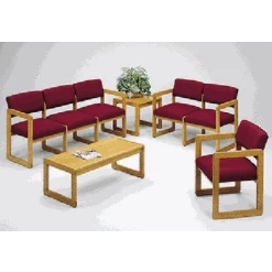 Lesro Classic C1101G3 Guest Side Chair Sled Base, Reception Lounge Seating