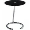 Ave Six Yield Telephone Table Chrome / Black Glass YLD04