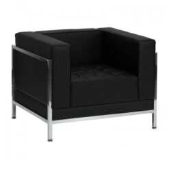 Flash Furniture Hercules Imagination Series Contemporary Black Leather Chair With Encasing Frame ZB-IMAG-CHAIR-GG
