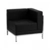 Flash Furniture Hercules Imagination Series Contemporary Black Leather Right Corner Chair With Encasing Frame ZB-IMAG-RIGHT-CORNER-GG